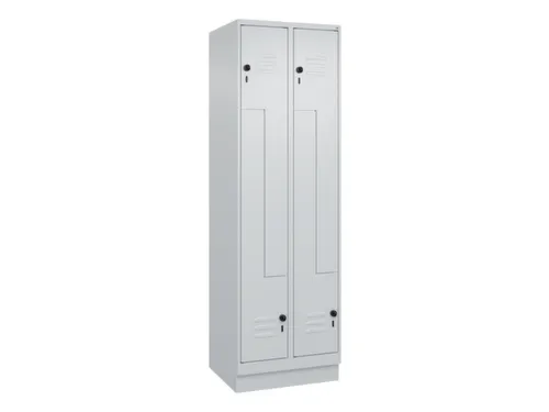 Z-garderobekast,HxBxD 1950x600x500mm,vak B 150/300mm,draaigrendel