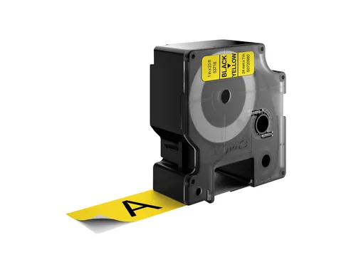 Labeltape Dymo 53718 D1 S720980 24mmx7m zwart op geel