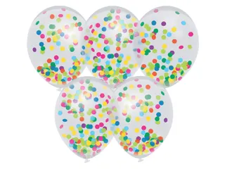 Confetti ballonnen multicolor 5 stuks - 2