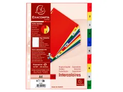 Tabbladen Polypropyleen 0.12mm 1-10 Bedrukt 10-Delig A4