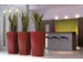 jardinière,trapézoïdal,PE,rouge rubis,HxlxP 1300x675x675mm