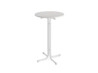 statafel,HxØ 1090x800mm,rond,4voeten wit,blad MDF wit - 1