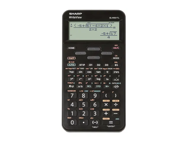 Calculator Sharp ELW531TLBBK zwart wetenschappelijk write view