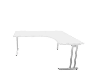 bureau in vrije vorm,HxBxD 740x1800x1600mm,vrije vorm,Bl-wit - 1