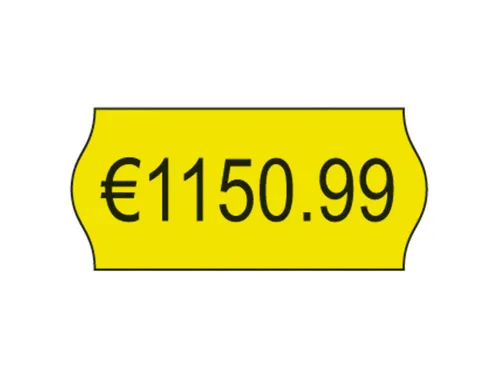 prijstangetiketten Avery permanent 12x26mm geel 10 rol in doos
