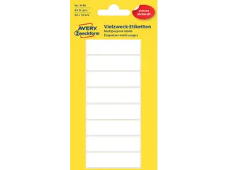 Etiket Avery Zweckform 3086 50x14mm wit 64 stuks - 1