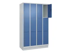 lockerkast,HxBxD 1950x1200x500mm,4x3vakken,vak B 300mm,cil.-slot