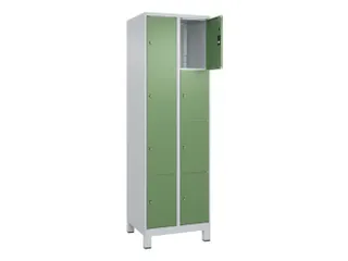 lockerkast,HxBxD 1950x600x500mm,2x4vakken,vak B 300mm,cil.-slot,voeten - 1