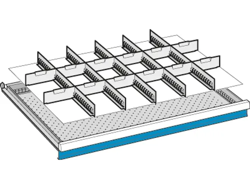 Lade-Indelingsset,5Xsleufwand/12Xscheidingsplaat