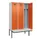 locker met bank,voor scheiding van kleding,HxBxD 2120x1200x815mm,3vak