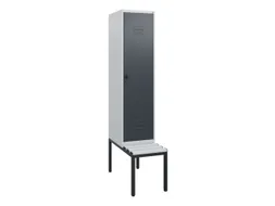 locker met bank,HxBxD 1950x400x815mm,1vak,vak B 400mm,draaigrendel