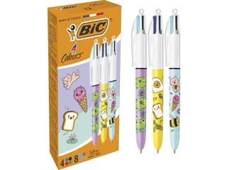 4-kleurenbalpen Kawai doos van 12 stuks assorti - 9