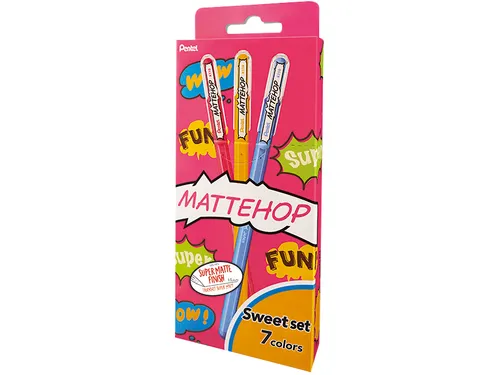 Gelschrijver Pentel K110 Mattehop Fun Sweet medium assorti blister à