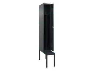 locker met bank,voor scheiding van kleding,HxBxD 2120x300x815mm,1vak - 1