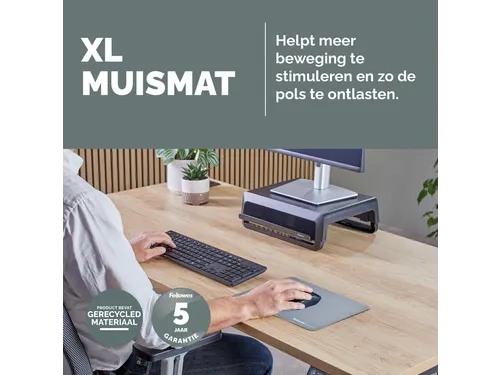 Muismat Fellowes Breyta XL blauw 21x28cm