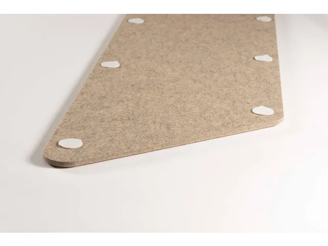 Akoestische PET-vilt parallellogram stroken beige 30x120cm 6 stuks
