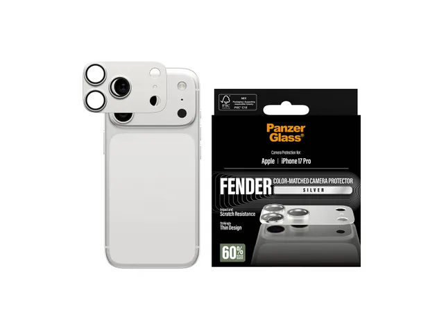 PanzerGlass Fender Camera Protector Silver iPhone 17 Pro, Apple, Ap