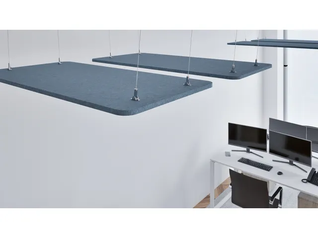 Akoestisch PET-vilt rechthoekig plafondpaneel 60x120cm Blauw