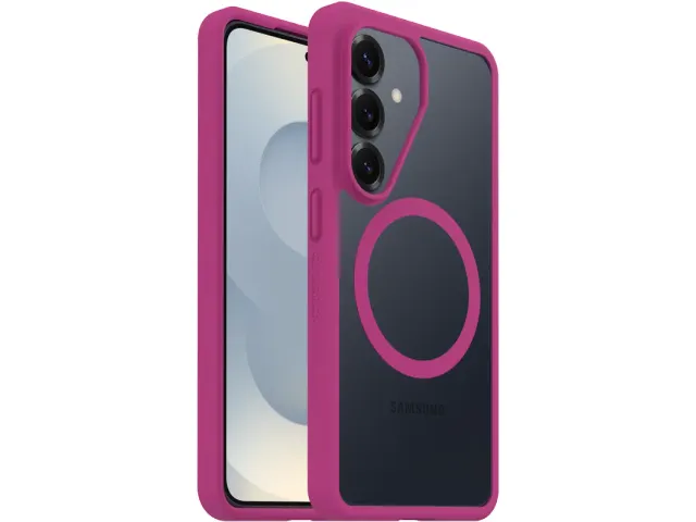 React Samsung Galaxy S26 Hoesje Magnetic Back Cover Roze Transparant