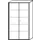 kantoorkast HxBxD 1920x1200x430mm romp esdoorn decor front onyxgrijs