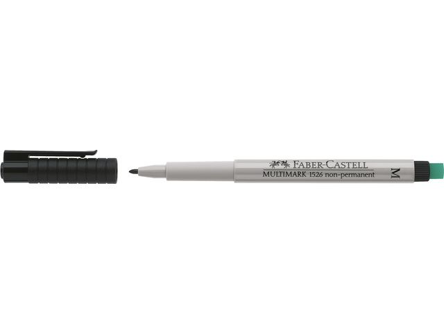 Faber-Castell 152399, Marker Multimark S, permanent marker (zwart | verpakking van 6 stuks