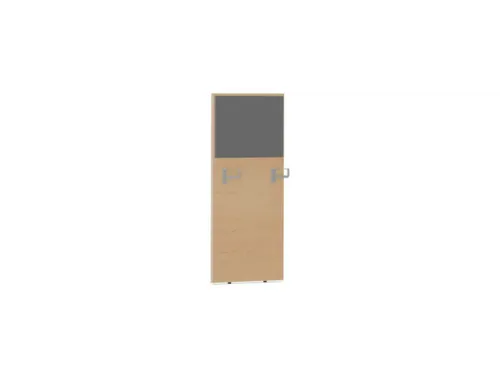 baliepaneel,v. bureau,aanbouw rechts,B 600mm,NE-esdoorn,BN8078-grijs