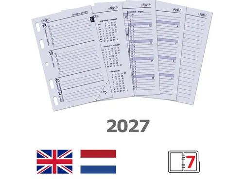 Agendavulling 2027 Kalpa Mini 7dagen/2pagina's