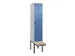 locker voor scheiding van kleding,HxBxD 2120x400x815mm,1vak