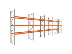 palletstelling,basis+4xaanbouw,HxBxD 3990x14100x1100mm,vakl. 3000kg