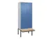 locker voor scheiding van kleding,HxBxD 2120x800x815mm,2vak