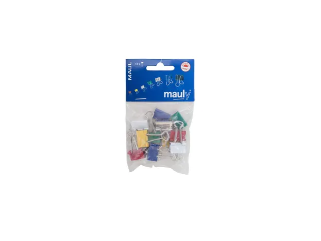 Papierklem MAUL 215 foldback 19mm capaciteit 7mm assorti