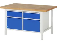 werkbank,HxBxD 840-1040x1500x900mm,beukblad,draagverm. 1250kg,4voeten