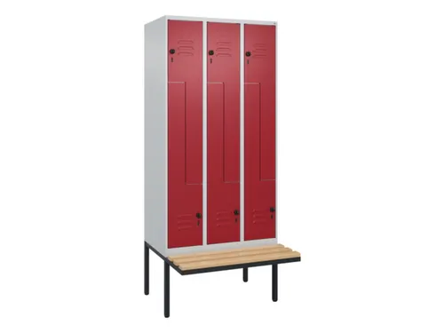 Z-garderobekast,HxBxD 2120x900x815mm,6vak,vak B 300mm,draaigrendel