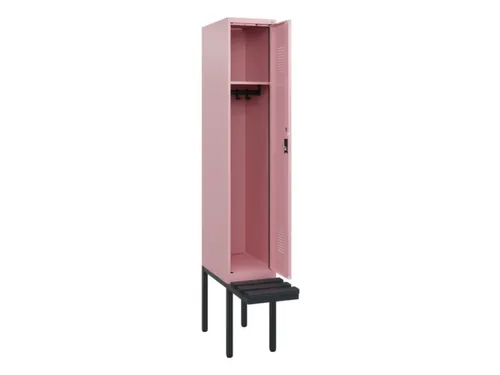 locker met bank,HxBxD 1950x300x815mm,1vak,vak B 300mm,cilinderslot