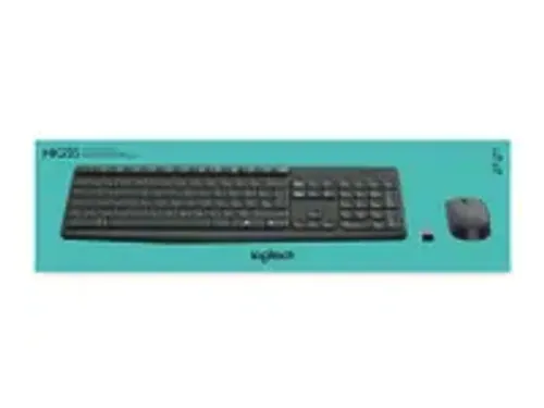 OUTLET Logitech MK235 toetsenbord Inclusief muis USB AZERTY Frans Grij