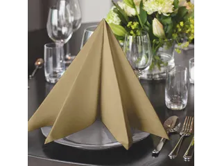 Linstyle Dinnerservet 478874 39x39cm 1-laags 1/4 vouw biscuit 700 Stuk - 4