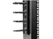 Verticale kabelmanager met D-ring haken 20U 91 cm