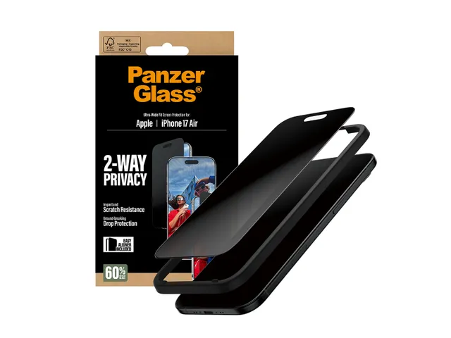 PanzerGlass 2-Way Privacy Screen Protector iPhone Air | Ultra-Wide