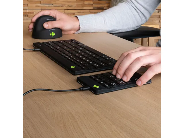 Numeriek Toetsenbord R-Go Numpad Break bedraad Zwart