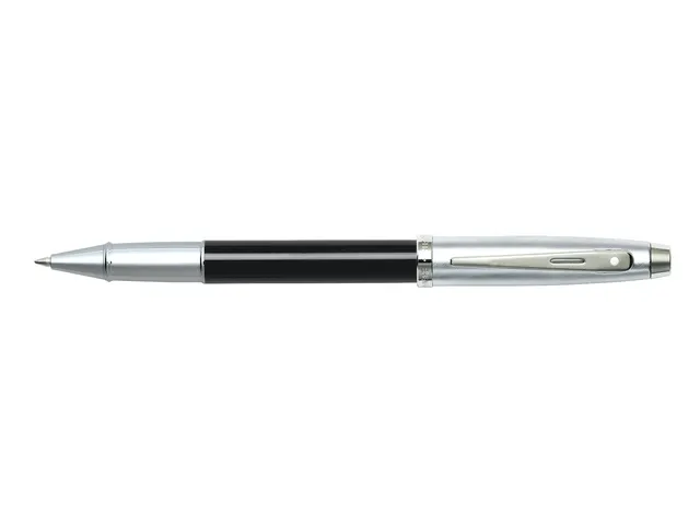 Rollerball SHEAFFER 100 E9313 Glossy black barrel brushed chrome cap n