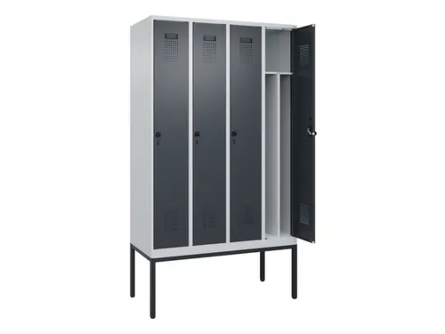 locker voor scheiding van kleding,HxBxD 2120x1200x500mm,4vak