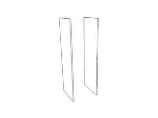 afsluiting,v. scheidingswand,3ordnerhoogte,HxD 1320x450mm,olm - 1