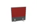 panneau de rehausse,p. table de bureau,MS-gris foncé,BN4011-rouge
