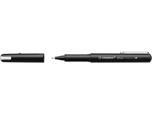 Fineliner STABILO dr!ver Fijne punt 0.4 mm Zwart