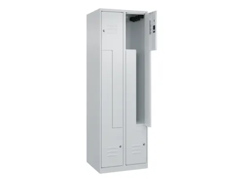 Z-garderobekast,HxBxD 1850x600x500mm,vak B 150/300mm,cil.-slot