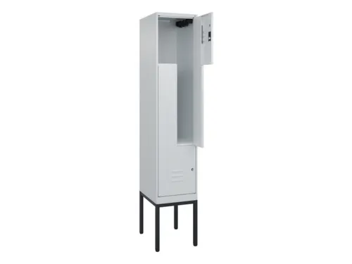 Z-garderobekast,HxBxD 2120x400x500mm,vak B 200/400mm,cil.-slot