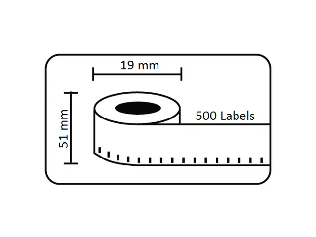 Dymo Compatible Label 11355 S0722550 19x51mm