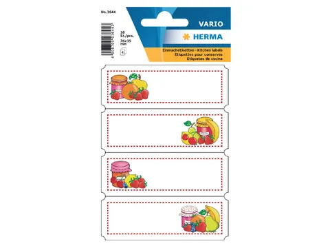Etiket Herma 3644 Keuken etiket Vrucht assorti 4 vel