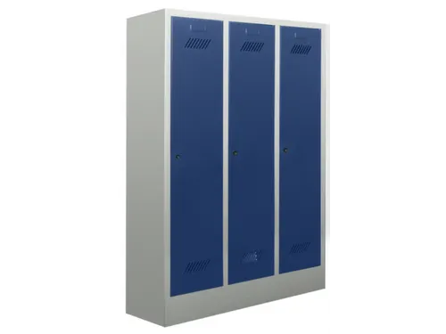 lockerkast v. kinderen,HxBxD 1300x780x300mm,3vak,RAL7035,front RAL5010