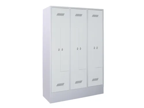 Z-garderobekast,HxBxD 1850x1200x500mm,RAL7035,front RAL7016